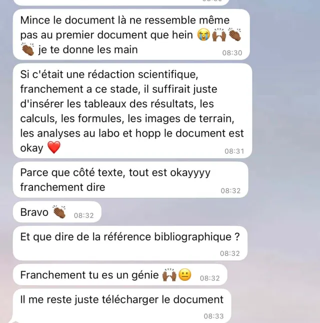 Retour d'expérience d'un étudiant